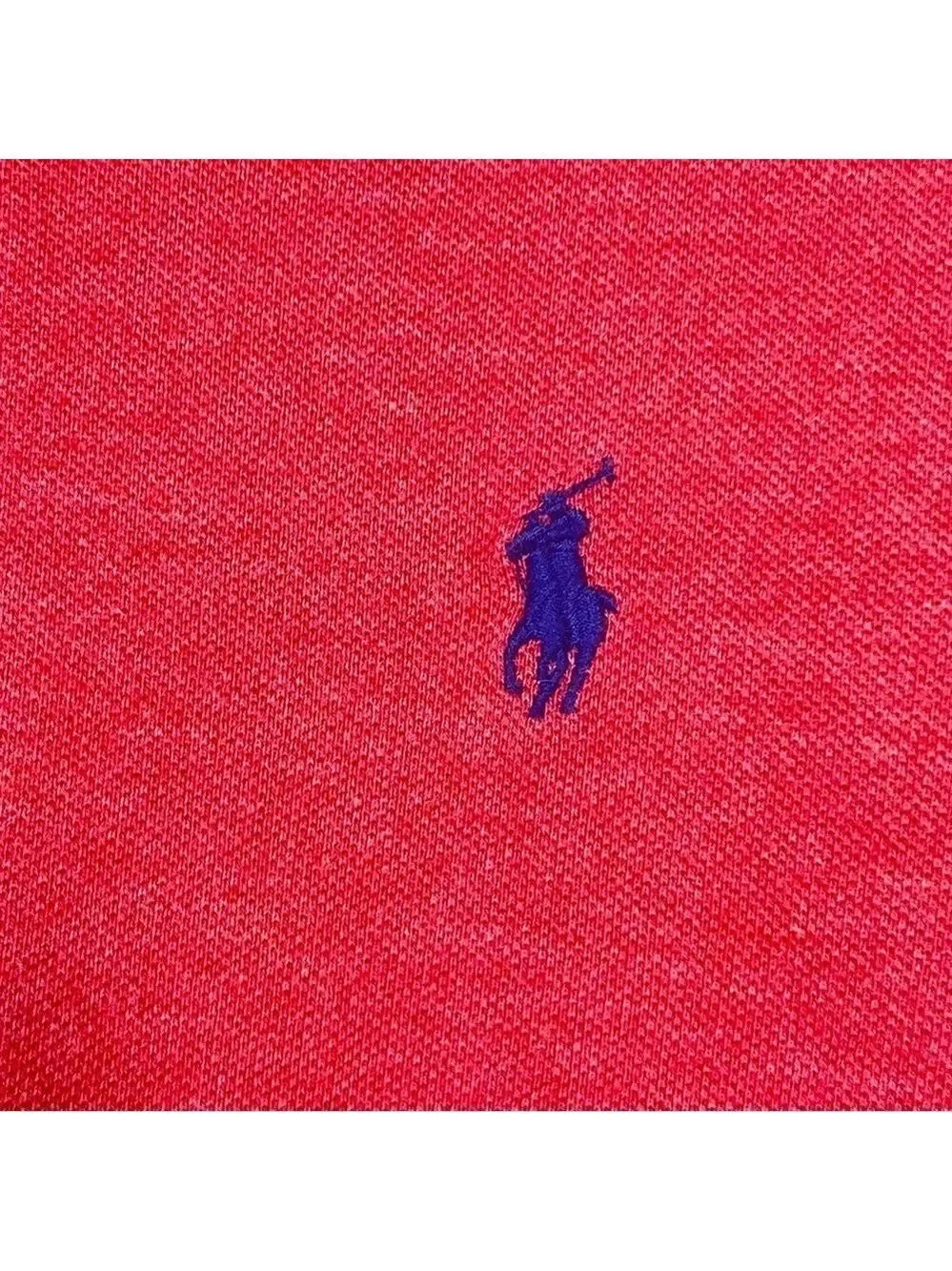 Polo Ralph Lauren Men Salmon Red Polo Collar Short Sleeve Pullover Shirt Size M